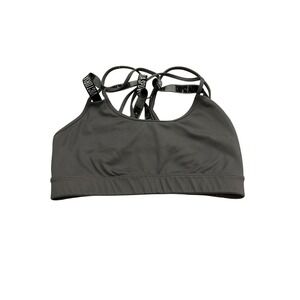 Victoria Sport Sports Bra Womens Medium Gray Excellent Multi-Strap Logo Back